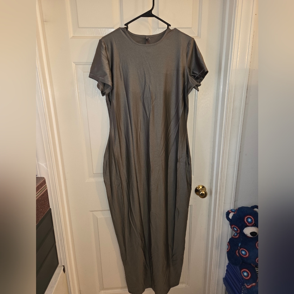 SKIMS Charcoal Maxi Dress - Picture 2 of 4